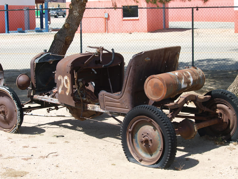Vintage Race Car Chassis Rusted Classic Vehicle