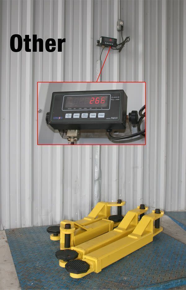 Competitor Lift Arm Weight Comparison