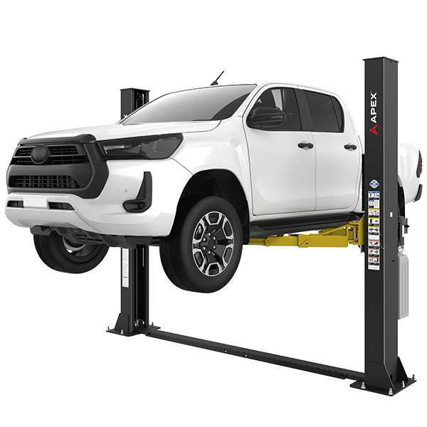 APEX AL9LC Floorplate Two Post Lift Raising Pickup Truck