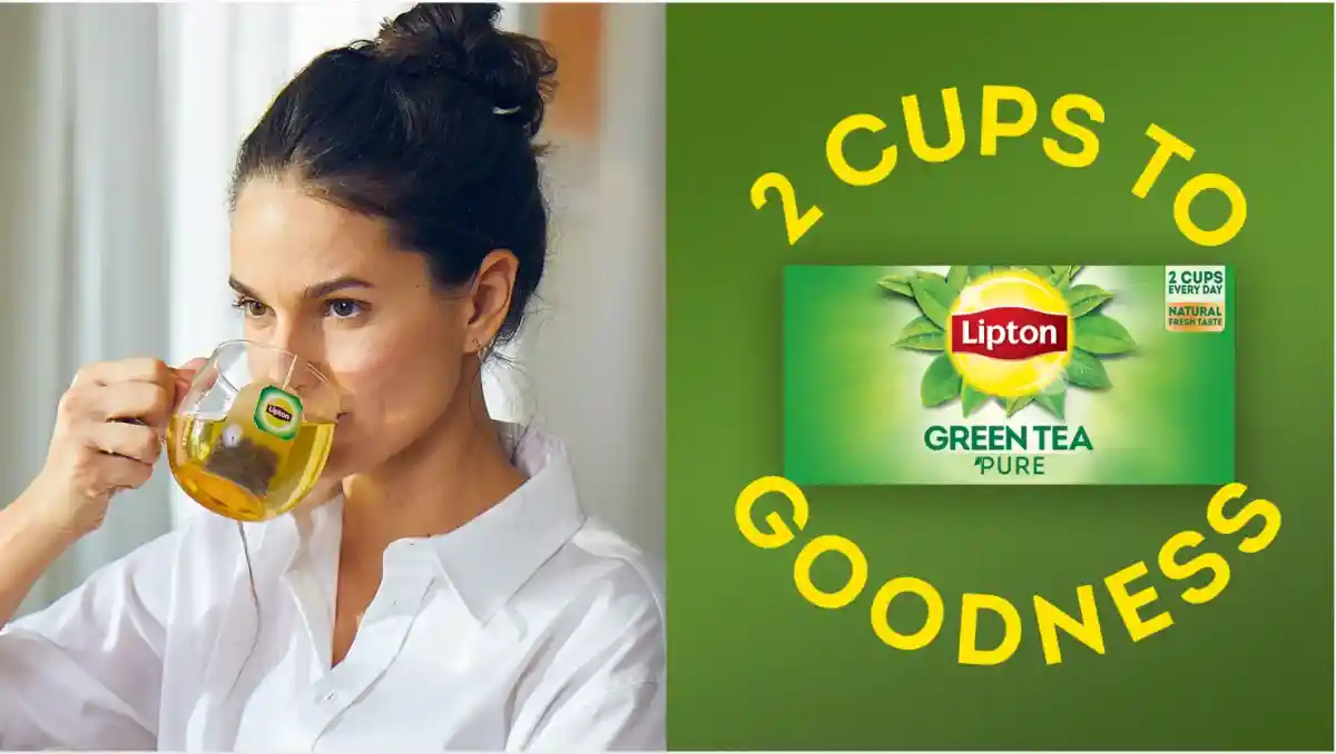 Healthy habits start small and can be simple. By drinking 2 cups of Lipton Green Tea every day, you can help support your health.