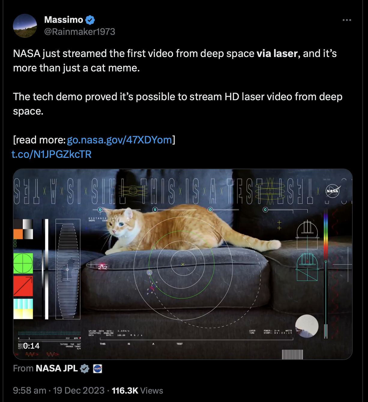 Cat Meme from Space