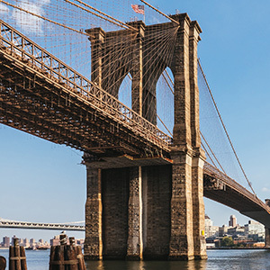 Brooklyn Bridge in New York USA during the day