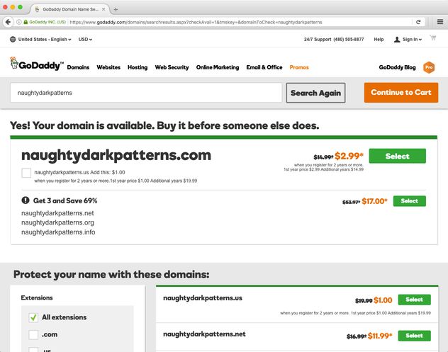 Sneak into Basket - Darkpattern