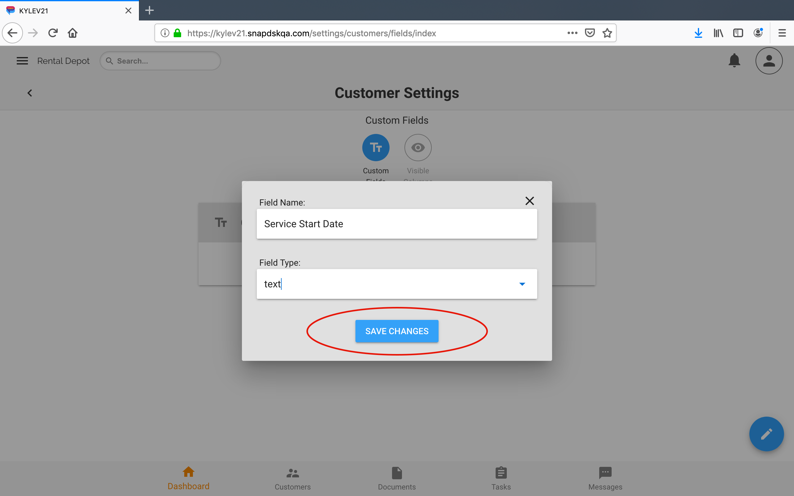SnapDskCustomFieldsSaveChanges