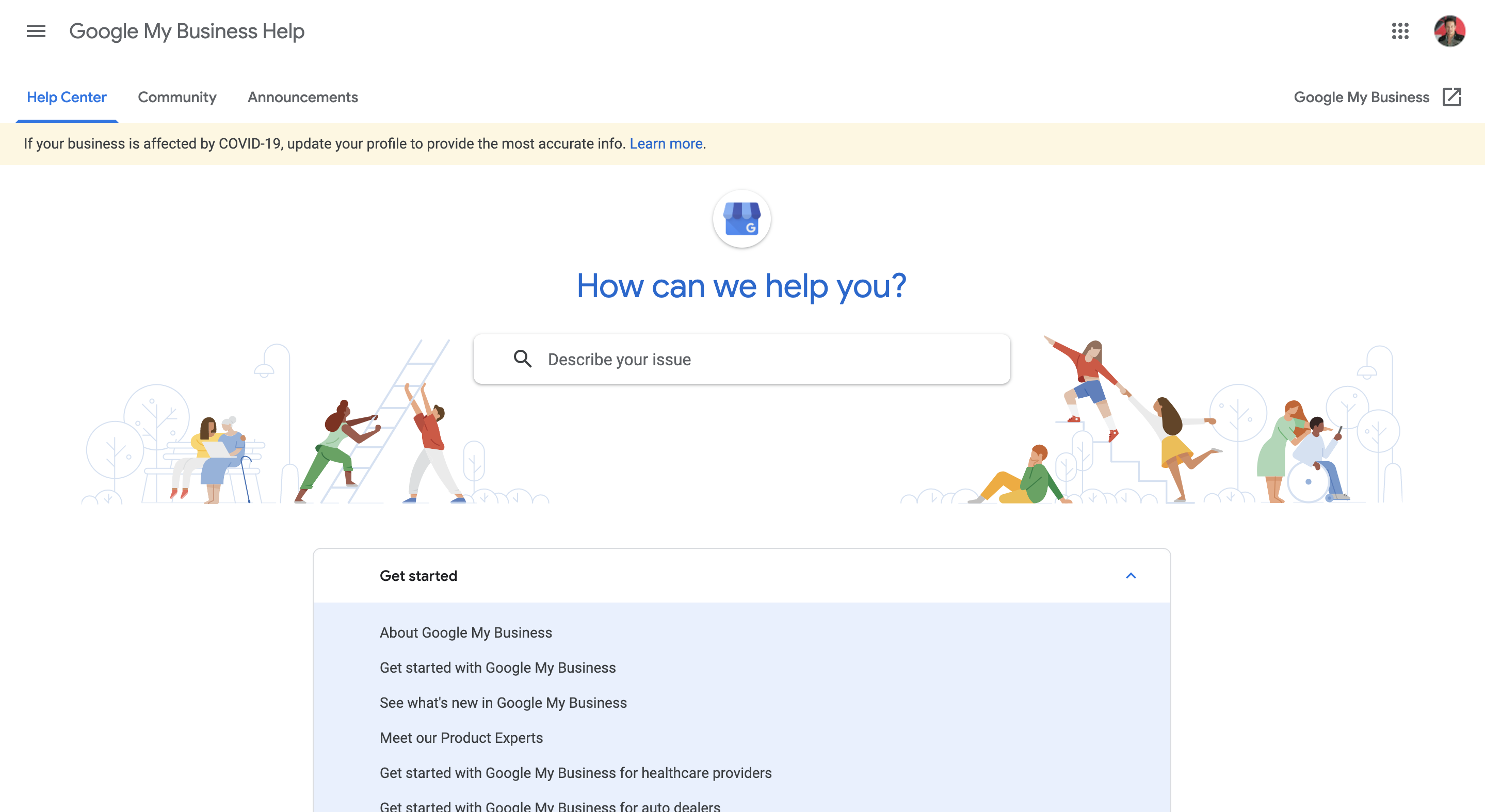 Contact Google My Business Support