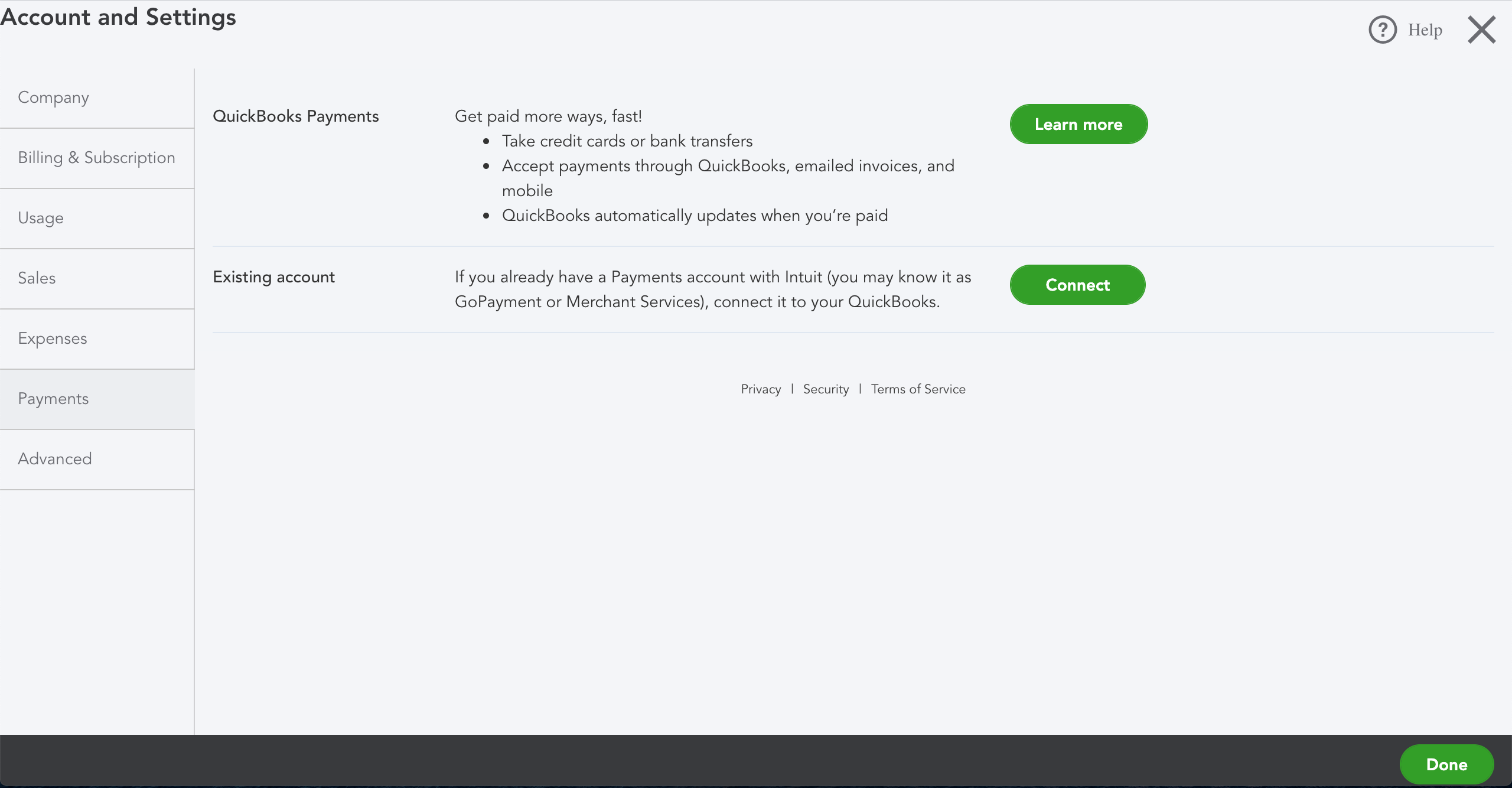 Payments Learn More