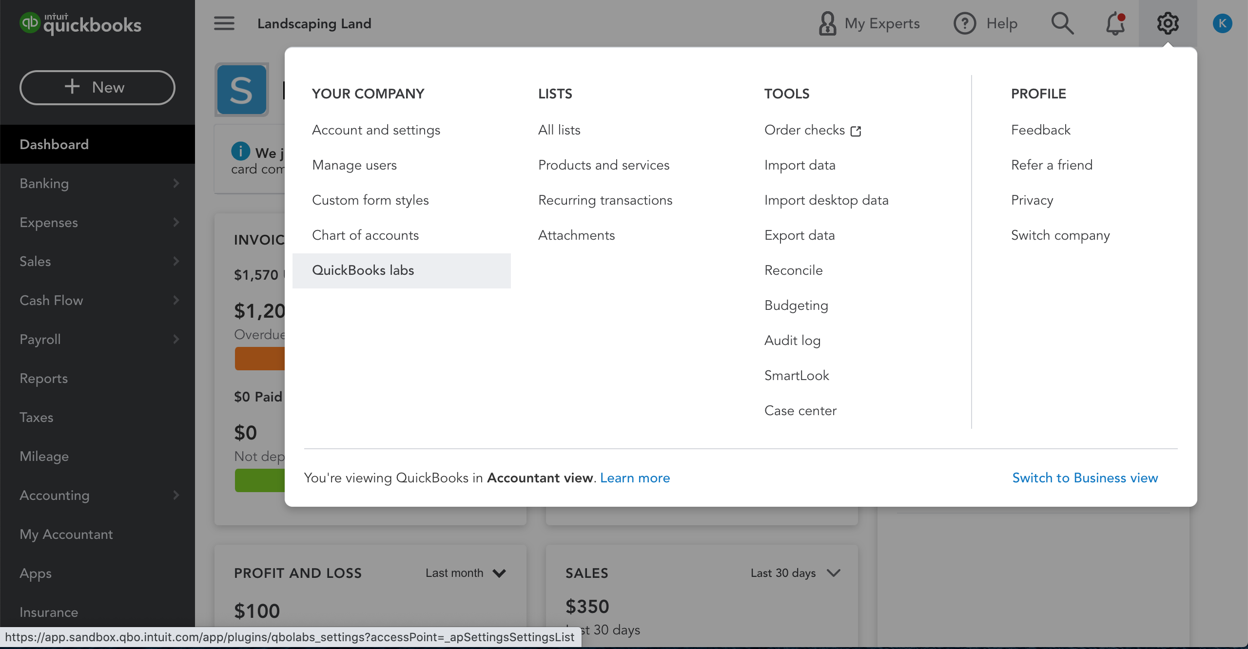 QuickBooks Labs