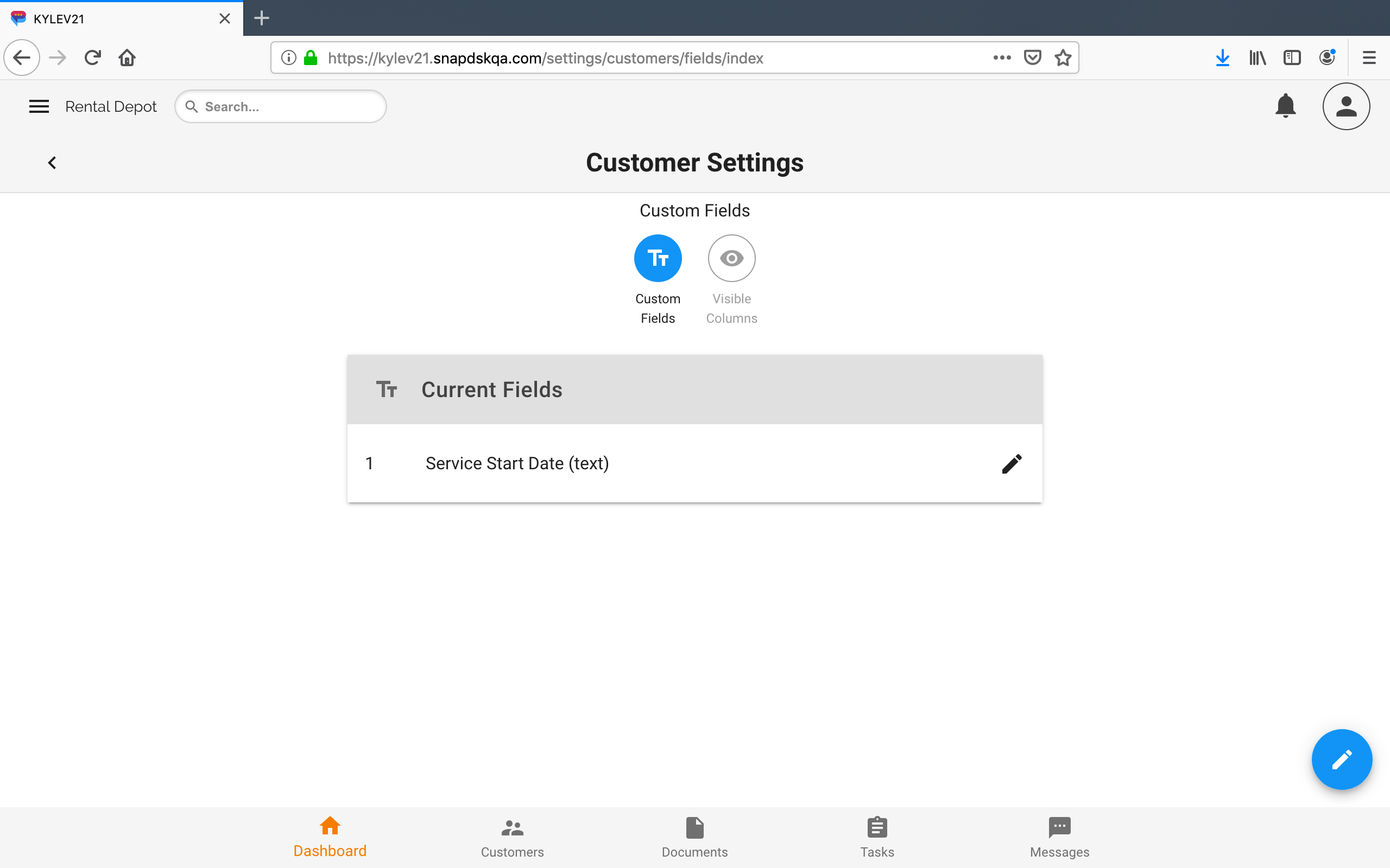 SnapDskCustomFieldsList