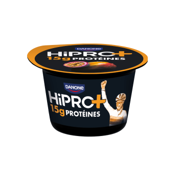 Nouvelle gamme en édition limitée : HiPRO+ mangue-passion, en pot avec 15g de protéines et sans matières grasses.