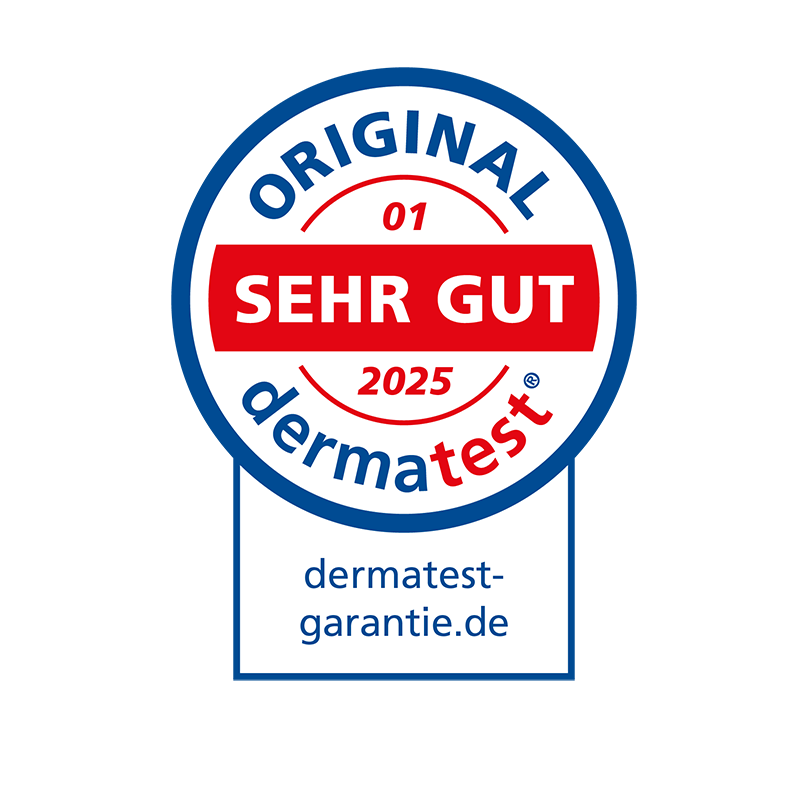 Das Dermatest®-Logo – eines unabhängigen dermatologischen Instituts.