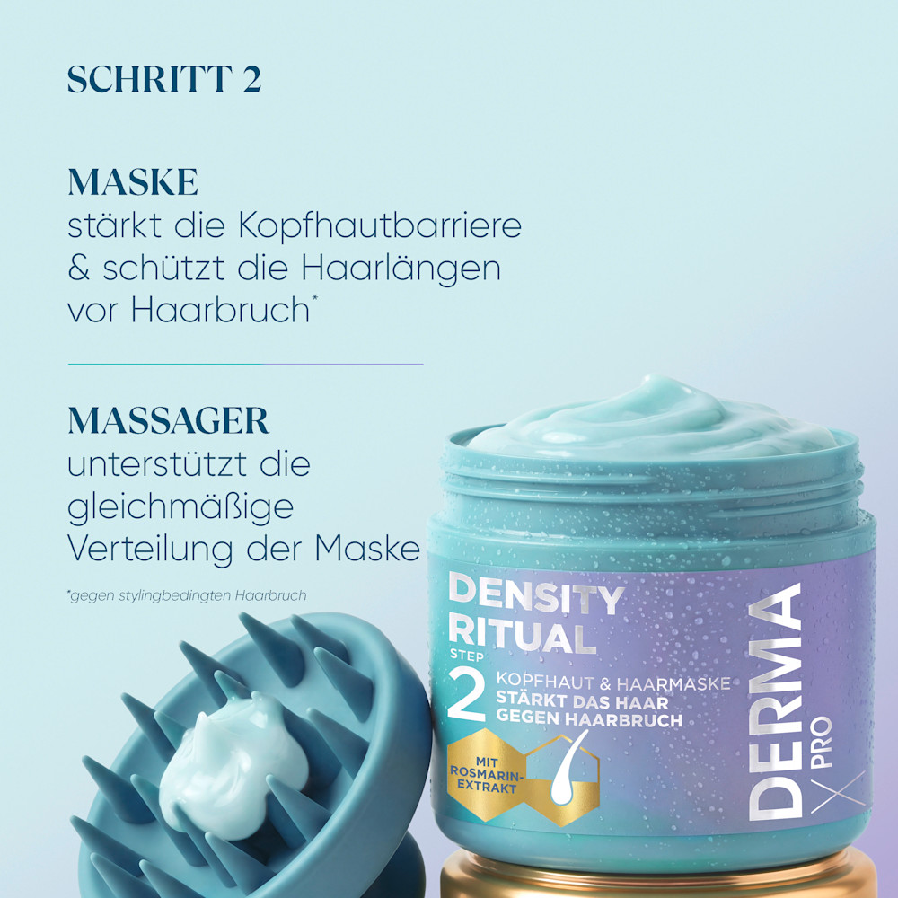 Schritt 2: Haarmaske und Massager für Kopfhautbarriere und Schutz vor Haarbruch