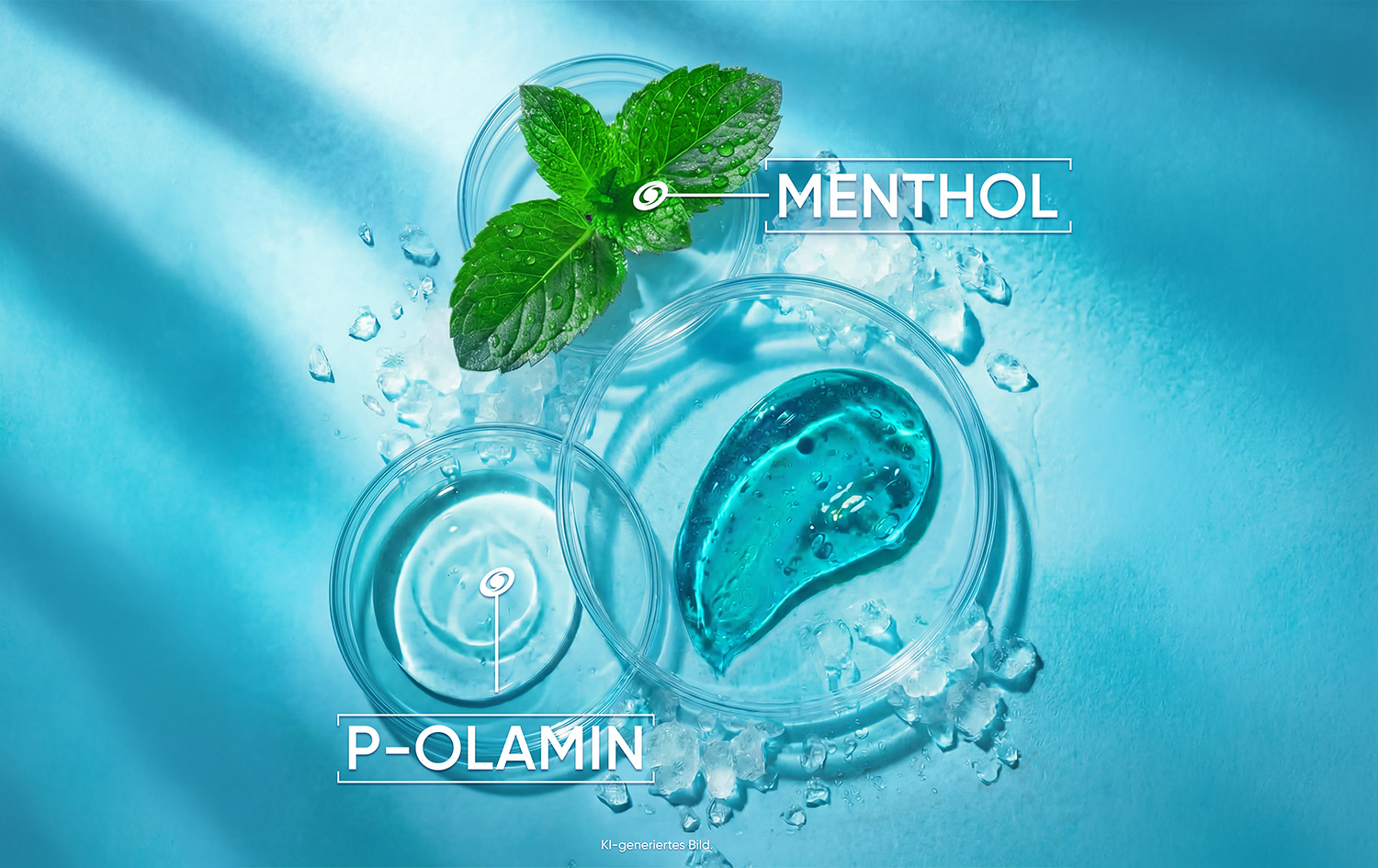 Ein Foto, das Minze und P-Olamin zeigt