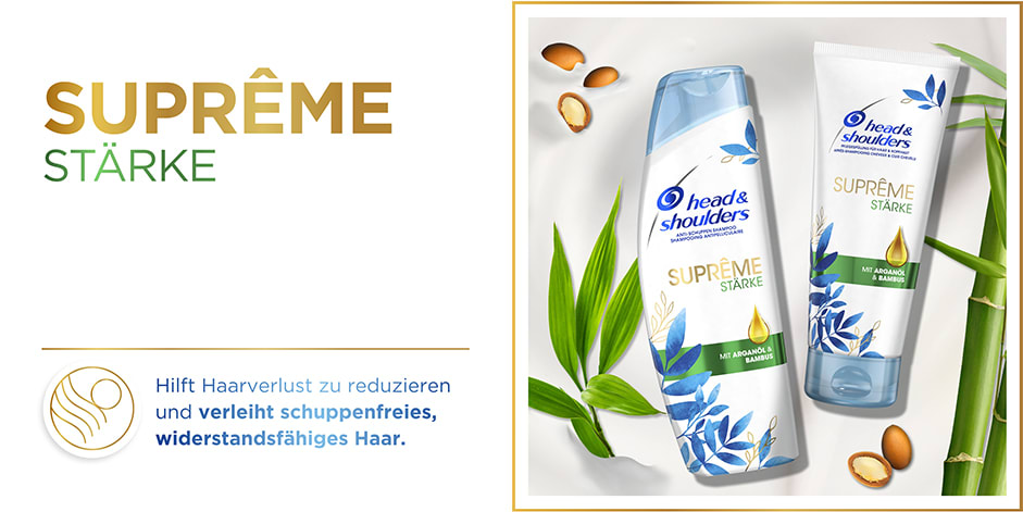 Head & Shoulders Suprême Pflegelinie mit Shampoo und Pflegespülung