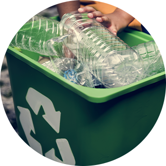 Recycling von Plastikflaschen
