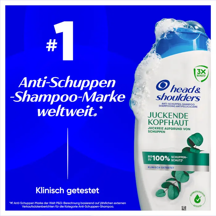 Head & Shoulders Anti-Schuppen Shampoo, bis zu 100% Schuppen-Schutz.