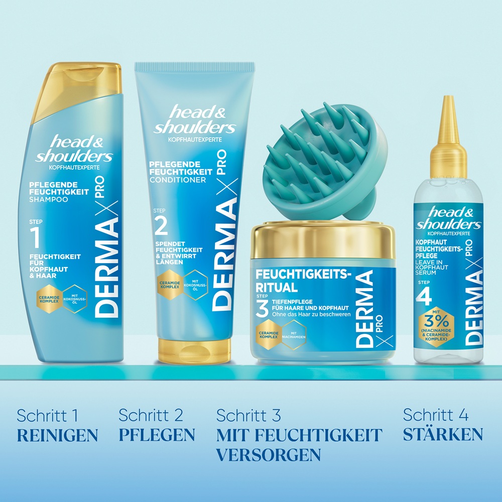 Head & Shoulders DermaXPro: Shampoo, Conditioner, Haarmaske und Kopfhautpflege in 4 Schritten