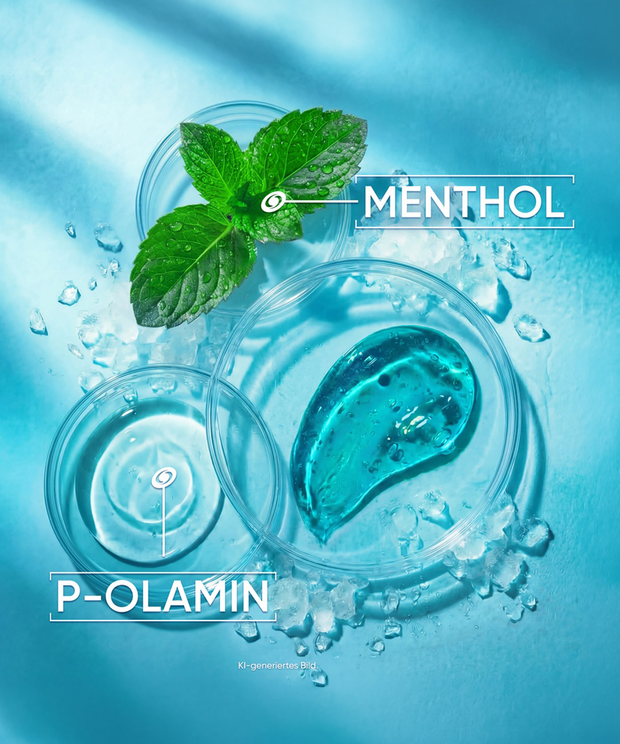 Ein Foto, das Minze und P-Olamin zeigt