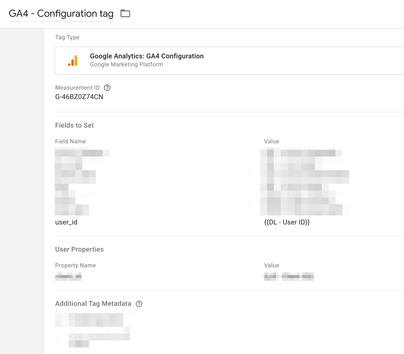 Configuration tag in GTM