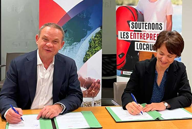 Frédéric Lavenir, Président de l'Adie, et Marie-Hélène Loison, Directrice générale adjointe de l'AFD