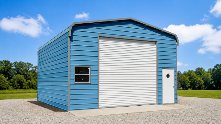 Regular Roof Metal Garages