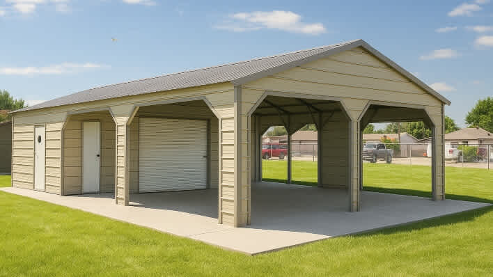 18x30 Side Entry Utility Carport