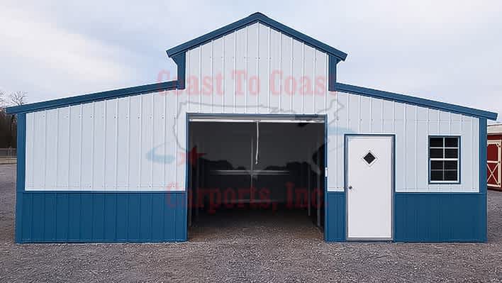 36x20x12 Steel Barn