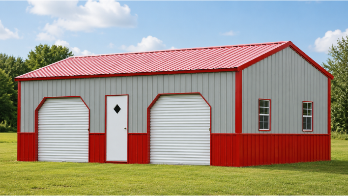 2 Car Metal Garages