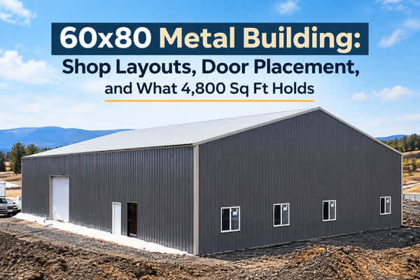 60x80 Metal Building Shop Layouts and Door Placement