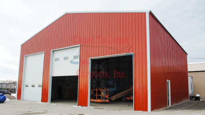 50x50x18 Fully Enclosed Clear Span All Vertical
