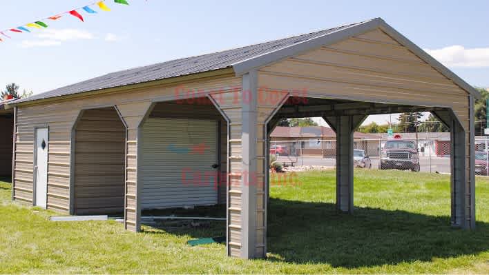 18x30x7 A-Frame Vertical Roof Side Entry Utility Package
