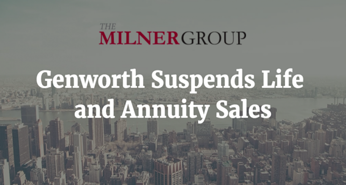Genworth suspends life and annuity sales