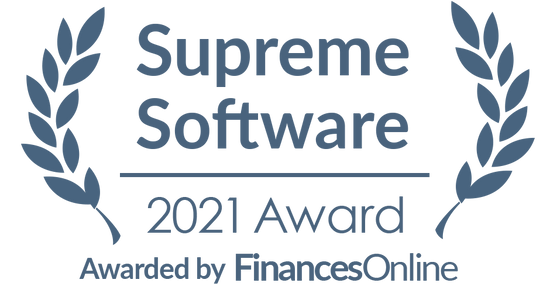 Supreme Software 2021 Award. Awarded by Finances Online