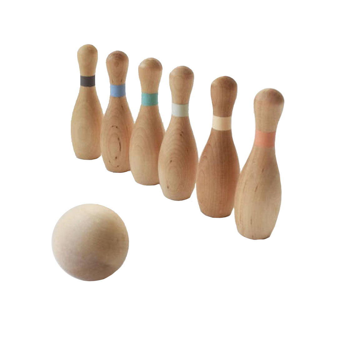Wooden Bowling Set 