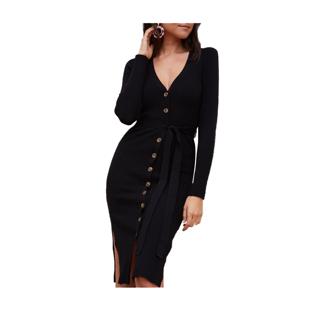 Ribbed Button Down Sweater Dress 1080x1080