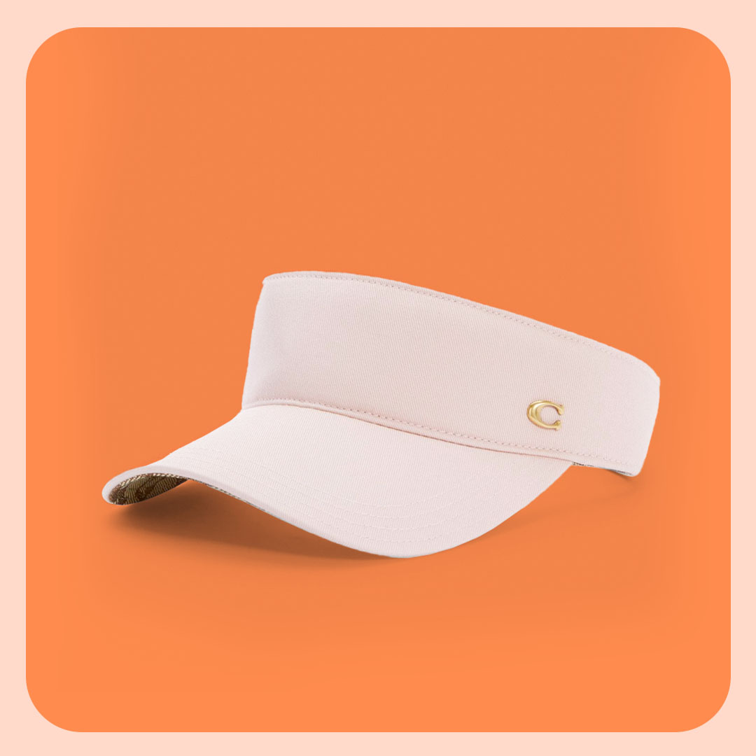 Coach Outlet solid visor with signature lining