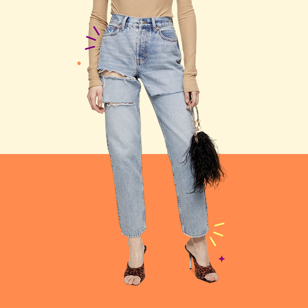 Nordstrom Sofia Ripped High Waist Dad Jeans