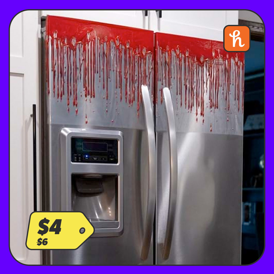 Dripping Blood Fridge and Freezer Door Cover Decoration