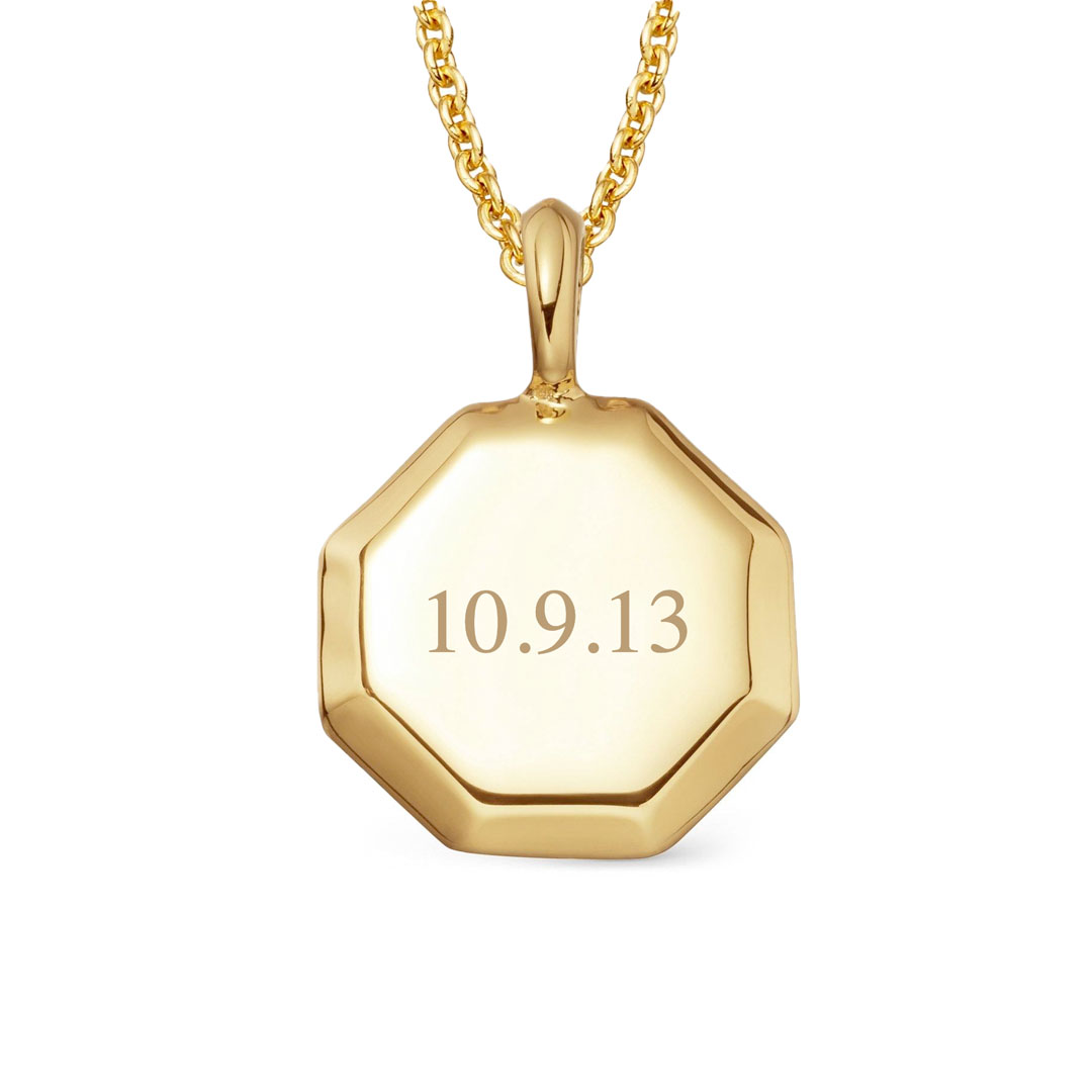 Missoma Gold Short Mini Octagon Necklace