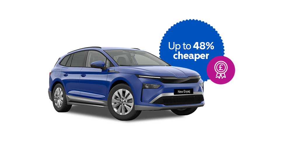 Save up to 48 percent when you lease a Skoda Enyaq on the Motability Scheme