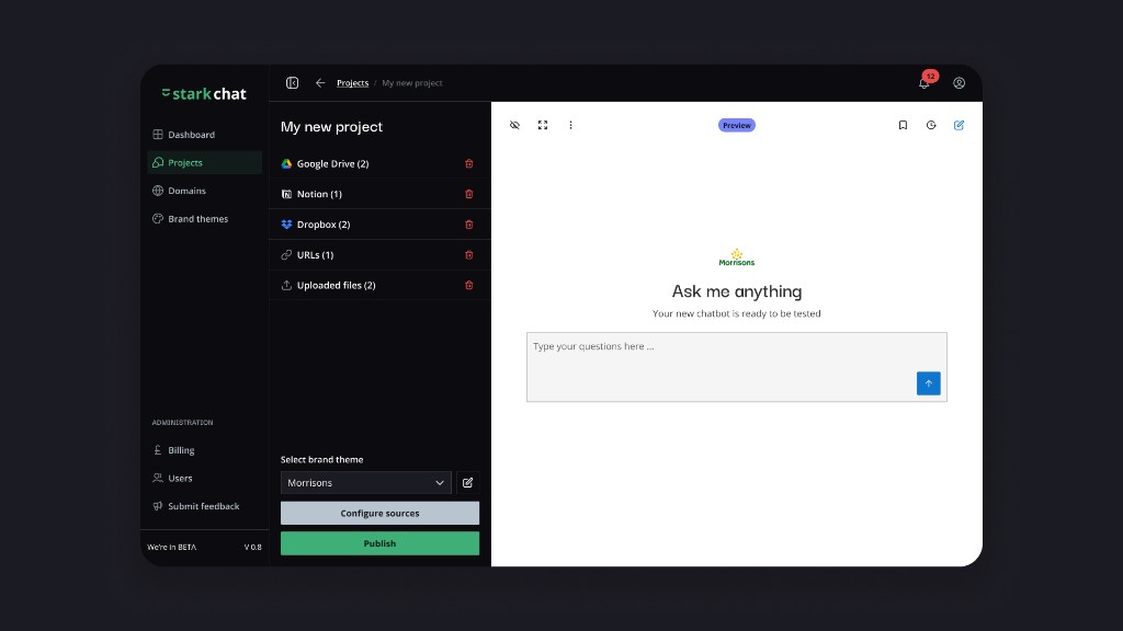 Stark Chat — brand themes
