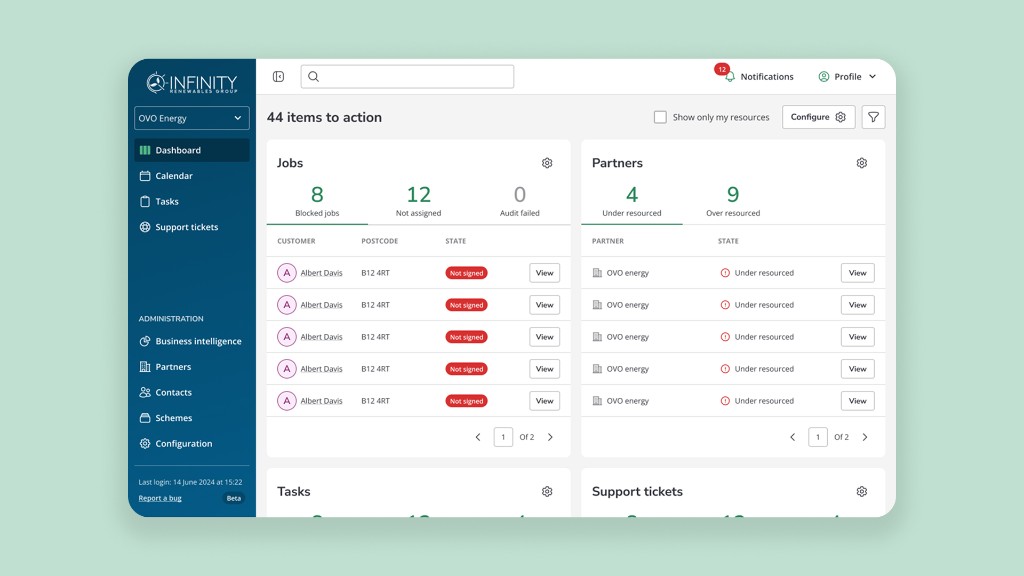 Infinity Renewables — operations dashboard