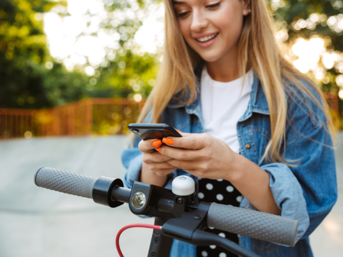 Foothills Teen checking image of female teen on a cellphone