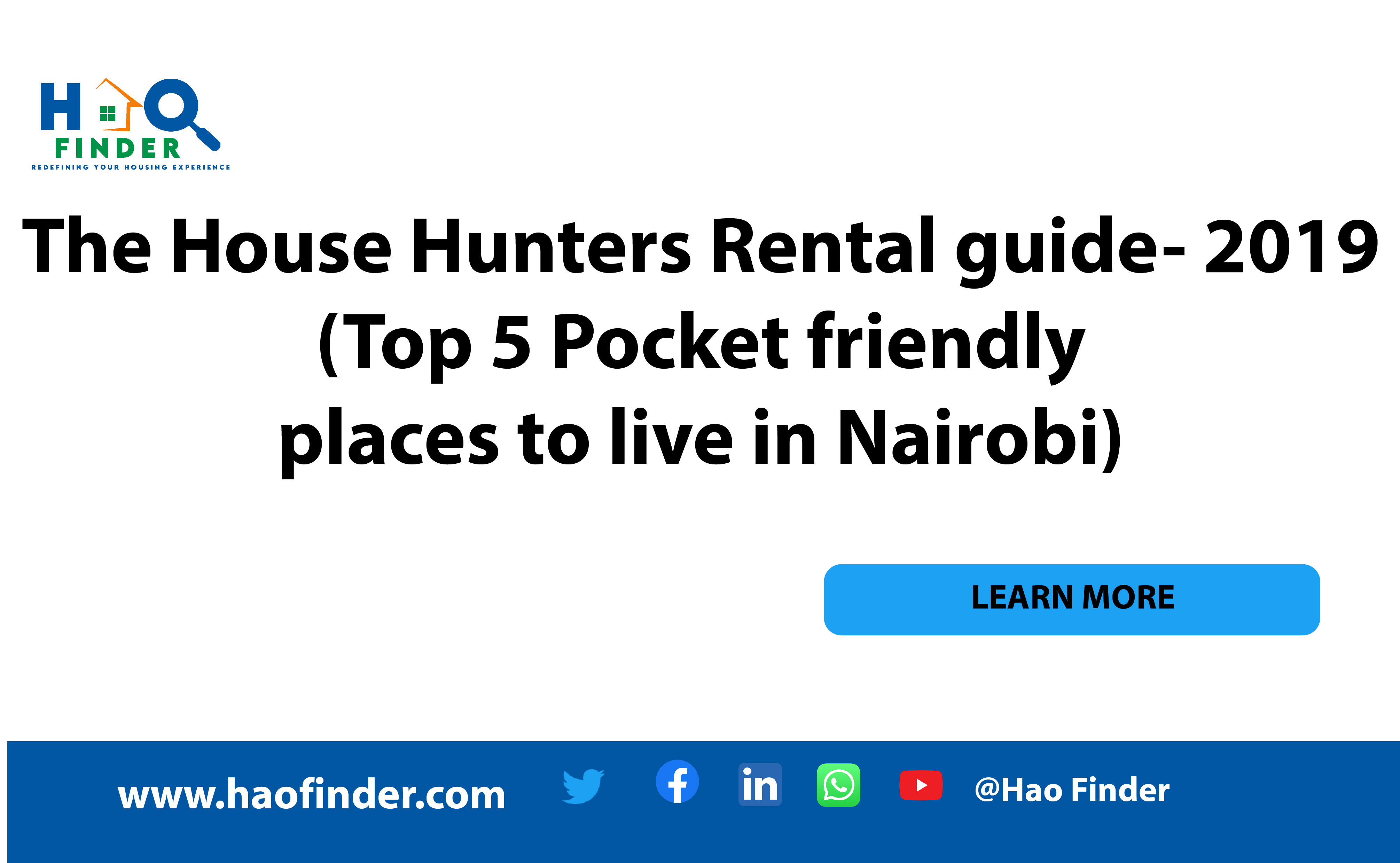 The House Hunters Rental guide- 2019 (Top 5 Pocket friendly places to live in Nairobi)