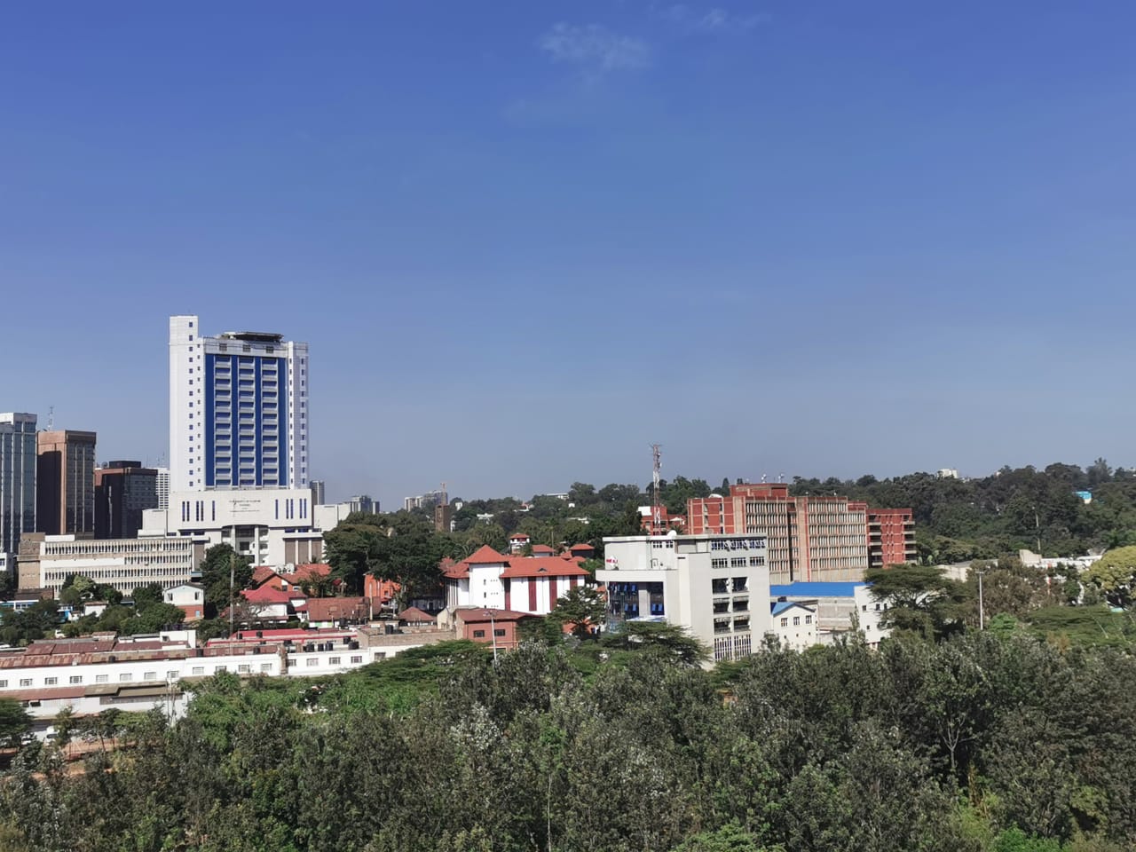 Aerial View of Nairobi from Ngara