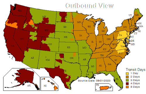 UPS Ground Shipping Time 20187
