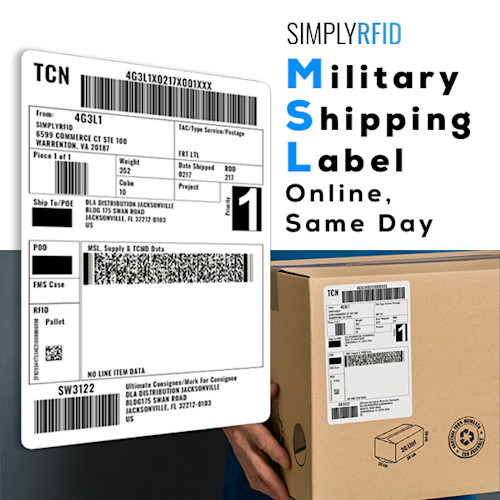 SImplyRFID Military Shipping Labels