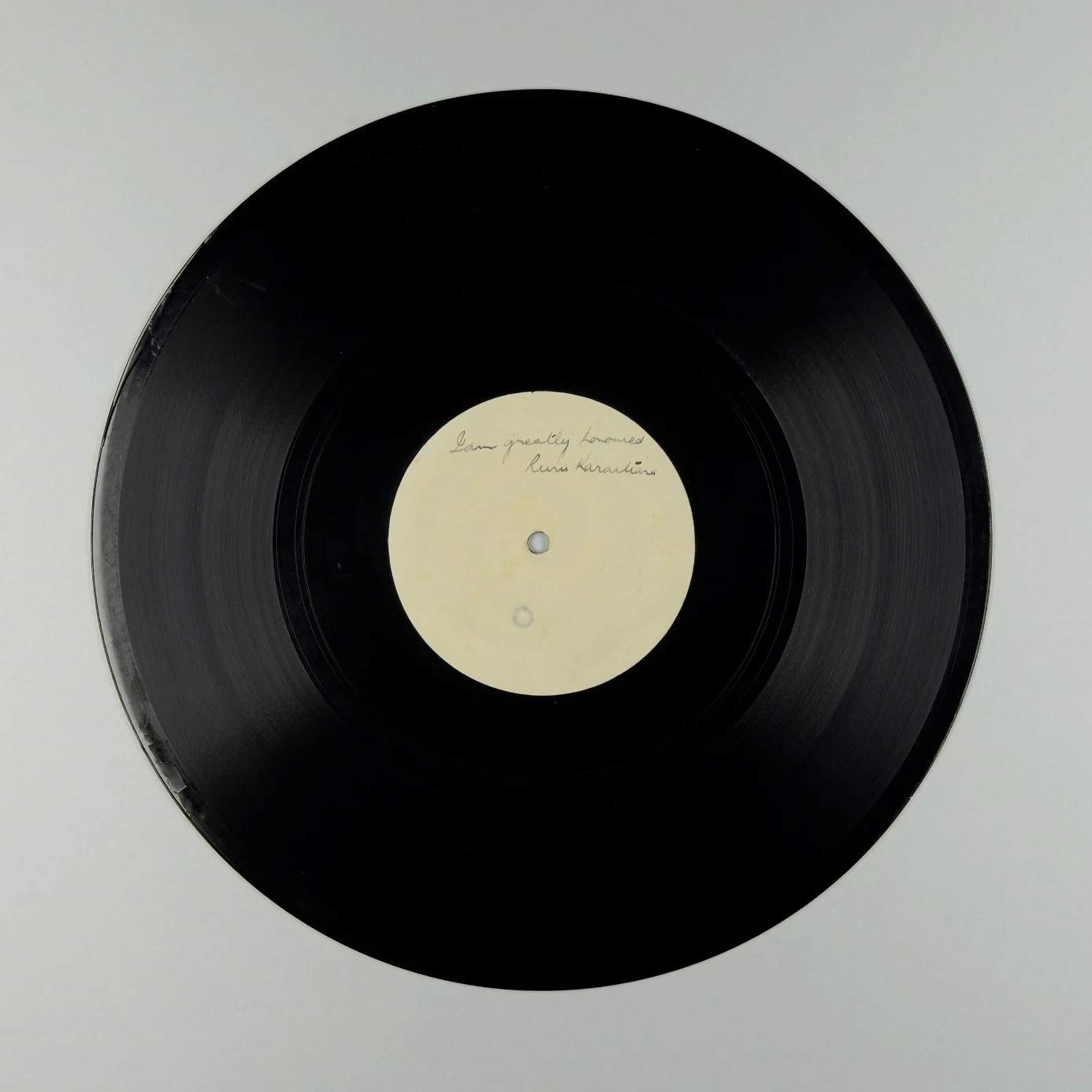 A vinyl record.