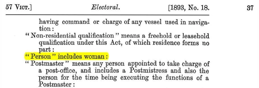 snippet of electoral act 1893