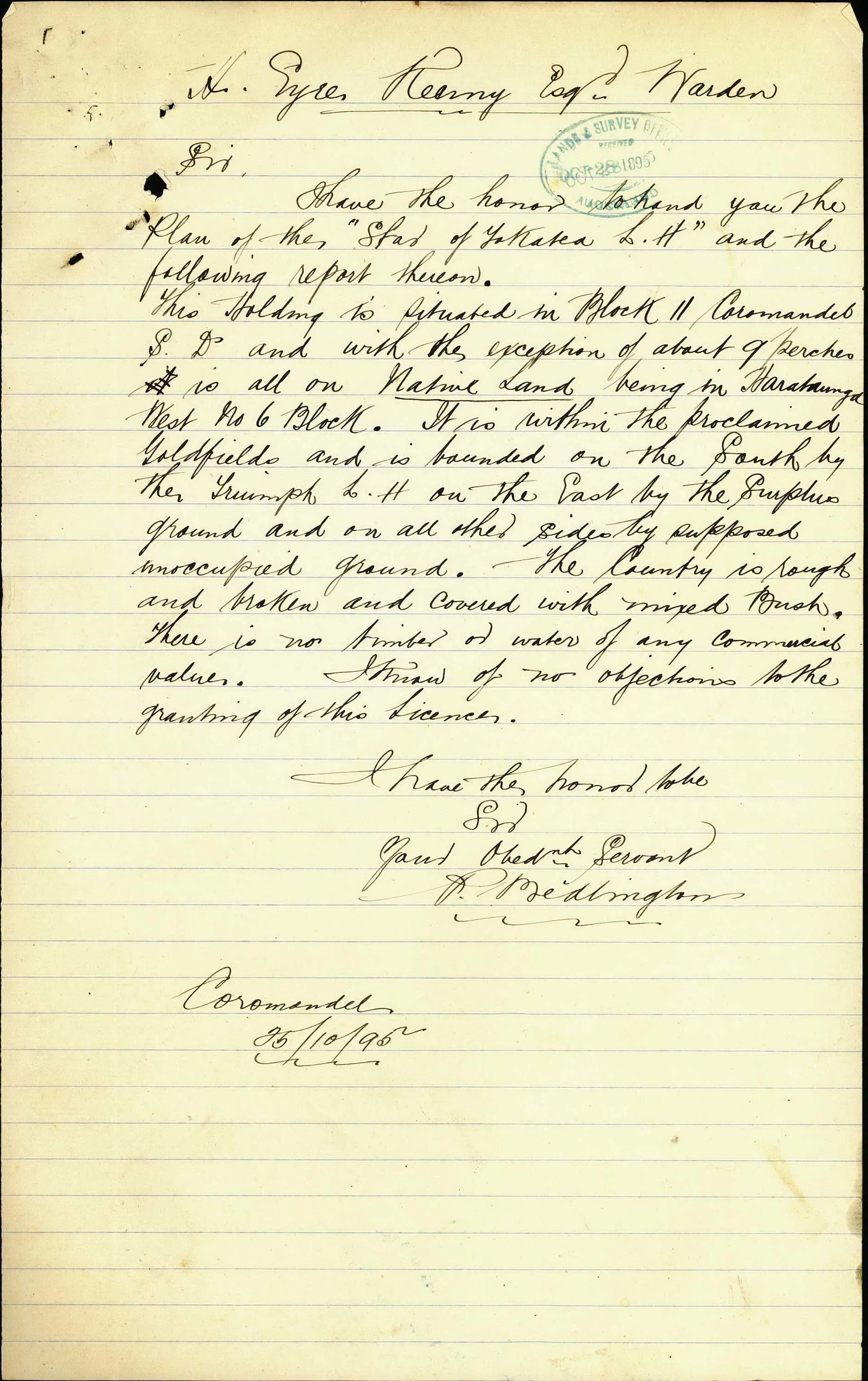 Handwritten report