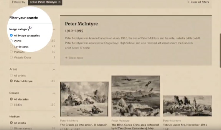 How to view the National Collection of War Art online